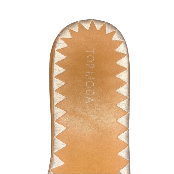 Top Moda Beaded Slide Sandals “BEACH” – Boho Summer Flats – Size 9 - Picture 2 of 6